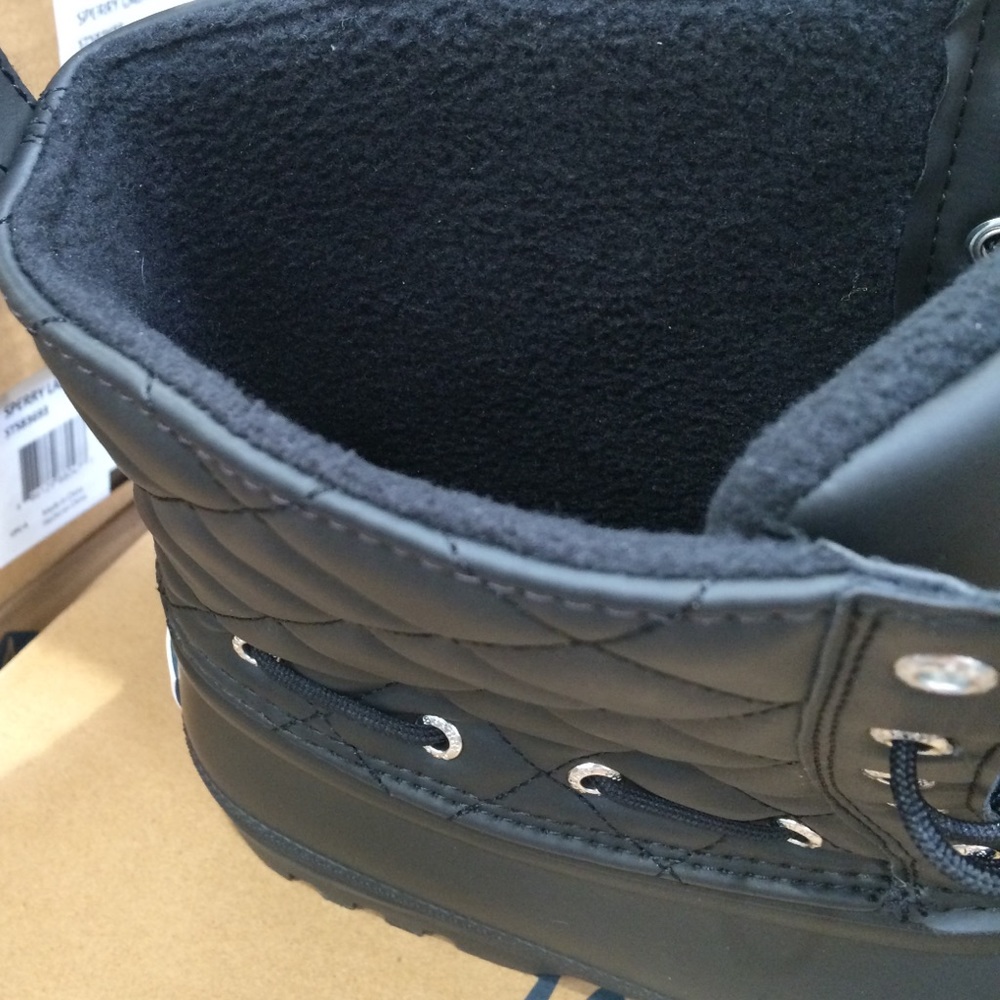 NIB Sperry Top-Sider Gosling Duck Boots Black - Picture 6 of 8